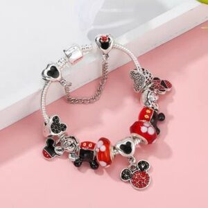 Disney Inspired Mickey & Minnie Charm Bracelet